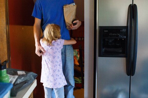 arriving home to our new house